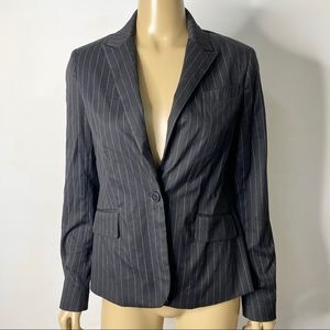 New York and Company Women’s NWT Size 6 Striped Button Closure Blazer Jacket